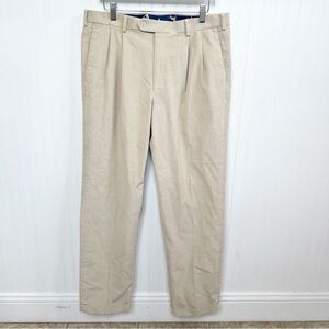 Lauren Ralph Lauren Light Khaki Baby Corduroy Pleated Front Trousers Size 35x32
